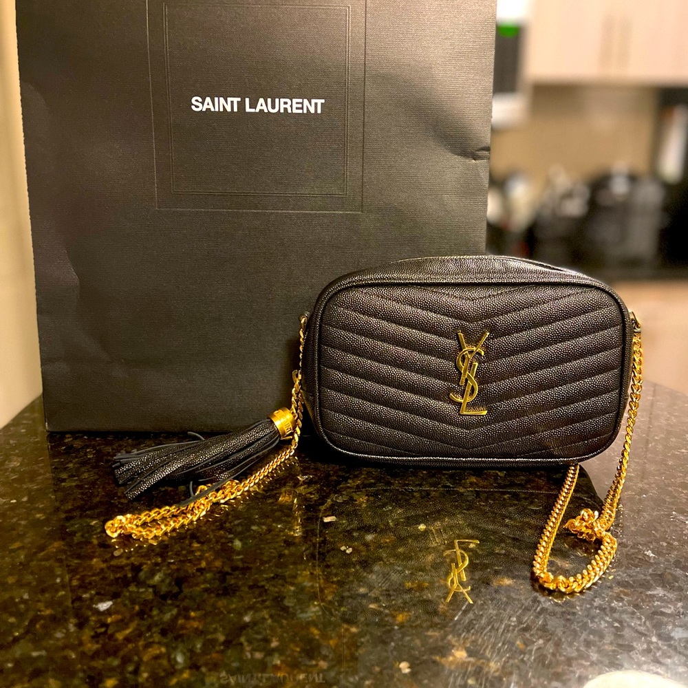Mini YSL handbag quilted black classic.